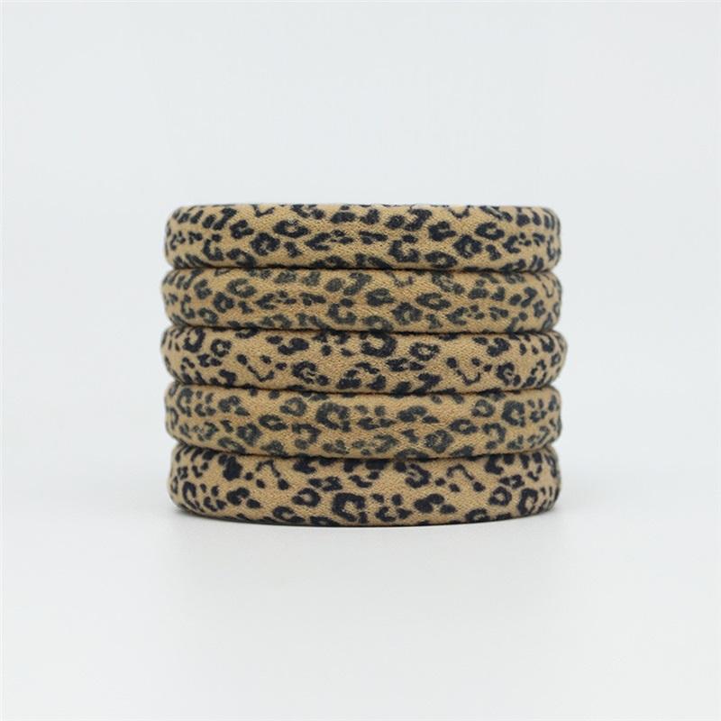 Leopard Print Towel Loop Hair Loop For Women, High Elasticity Ponytail, Rubber Band Hair Rope