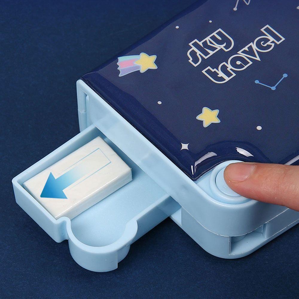 Double Layer Pencil Case With Pencil Sharpener Stationery Storage Box Pencil Box For Boys/Girls