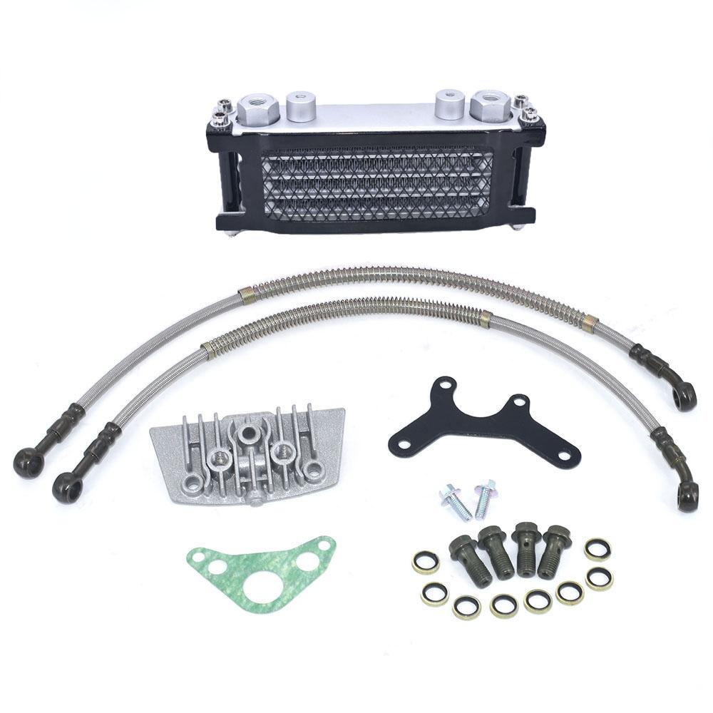 Oil Cooler Motorcycle Oil Radiator Kit Engine Cooling for 50 125 140cc Motocross Universal Dirt Pit Bike ATV Enduro Accessories