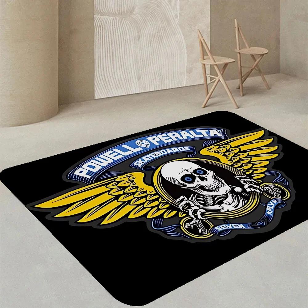 Powell P-Peralta Skateboard Bath Mat Non-Slip Laundry Room Rug Decor for Bathroom Balcony Living Room Toilet