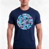Geo Cats Maze In Pink And Blue Tshirt Summer Casual Cotton Tee Oversized Streetwear Tops Vintage Graphic Print 100 Cotton
