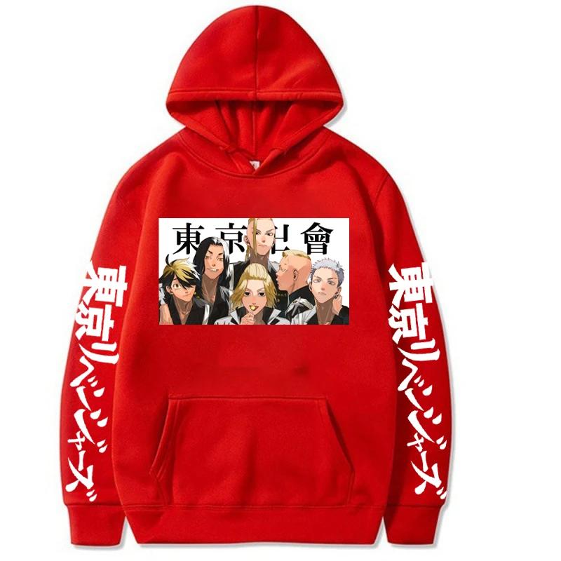 Anime Tokyo Revengers Mikey Printed Hooded Autumn Fleece Comfortable Hoodies Plus Size Sweatshirt Harajuku Streetwear