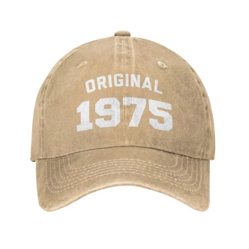 Personalized Cotton Original Born In 1975 Funny Birthday Gift Baseball Cap Outdoor Unisex Women Adjustable Dad Hat Fashion