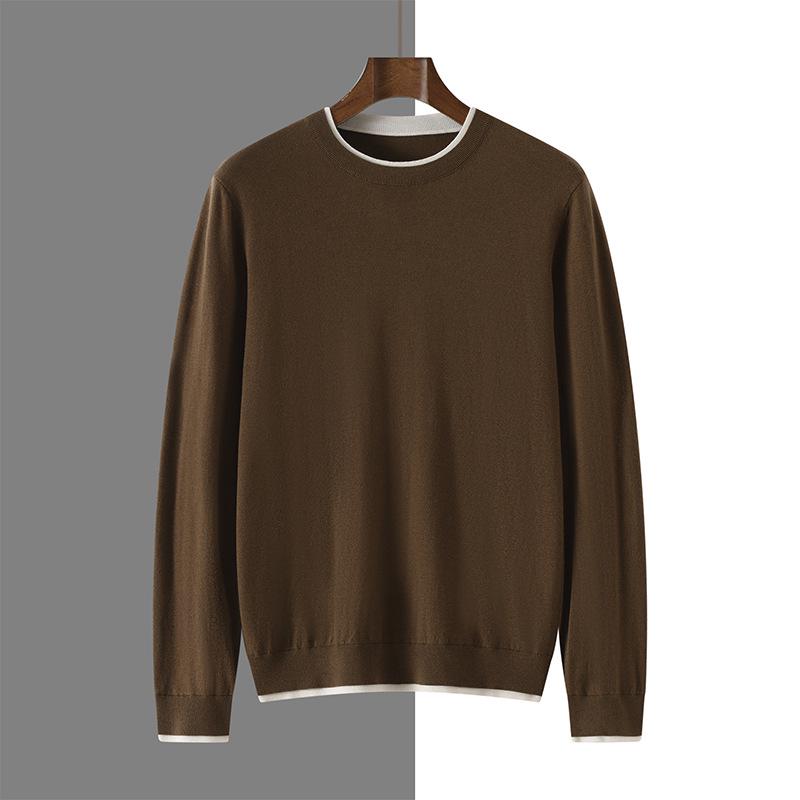 

2025 Autumn/Winter Casual Men s Loose Knit Sweater with Round Neck L