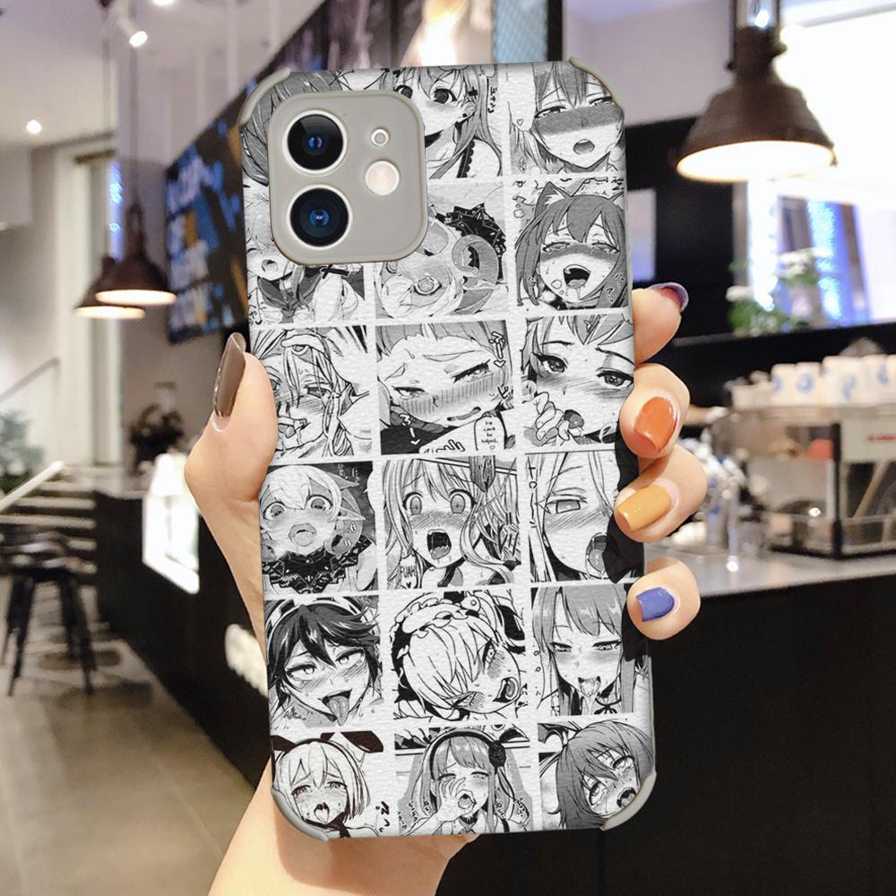 

Роскошный кожаный чехол для Apple iPhone 13, 12, 11 Pro MAX MiNi 7 8plus SE2020 X XS XR, белый чехол с милым лицом из мультфильма «Японская аниме-девушка» iphone X XS