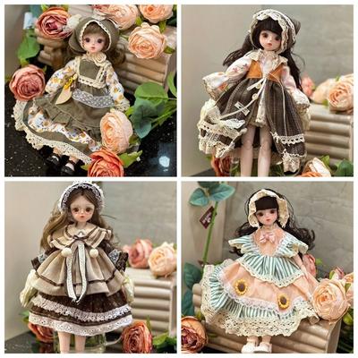 1/6 SD 30cm Bjd Doll with Clothes Long Hair Princess Makeup Ball Joint Doll  Children