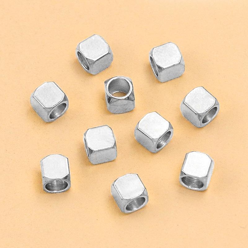 Gold & Stainless Steel Spacer Beads - 2 Colors, 6 Sizes - Rectangular Jewelry Accessories for Necklaces & Bracelets