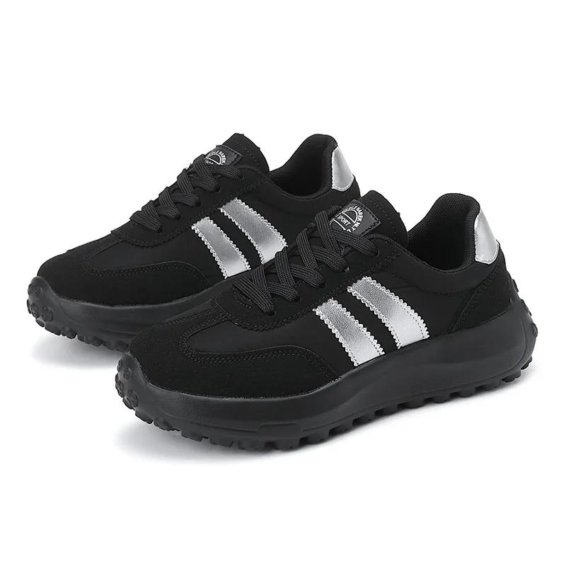 

2025 Новые -Модные -Толстый каблук Простые сетчатые туфли Аган Летняя резиновая подошва ЕВА стелька Zapatos Женские Повседневные Спортивные -Туфли* 42 чёрный