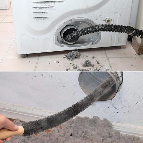 Dryer Vent Cleaner Kit Dryer Lint Brush Easy To Use Flexible Design Vacuum Hose Attachment Brush Lint Remover
