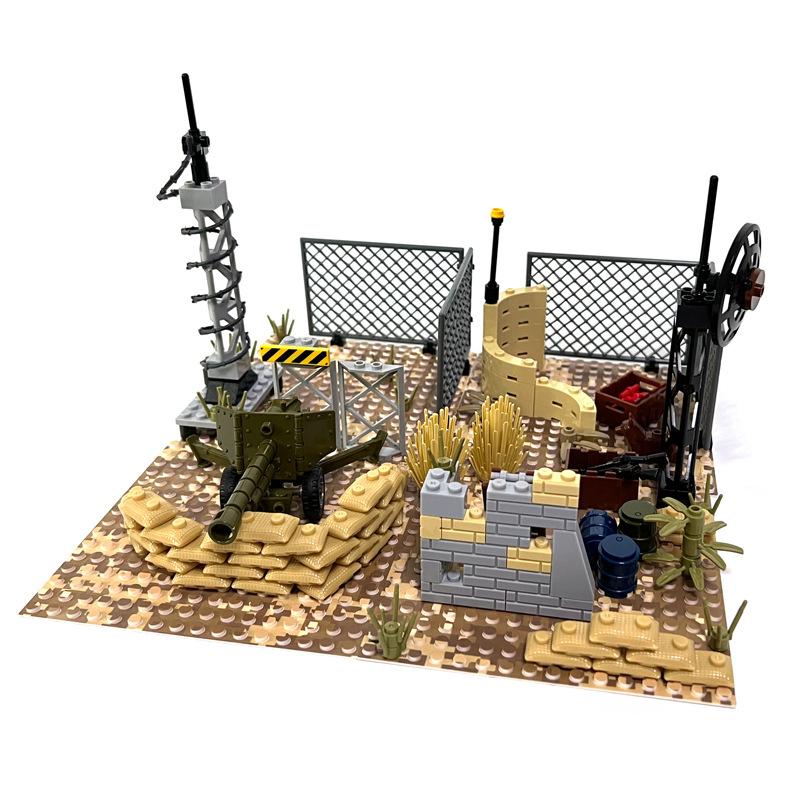 

MOC пустыня военная сцена гаубица DIY мальчик строительные блоки игрушка