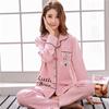 Pure cotton pajamas women's spring and autumn long-sleeved winter large-size pajamas, summer women's suits, loungewear can be worn outside