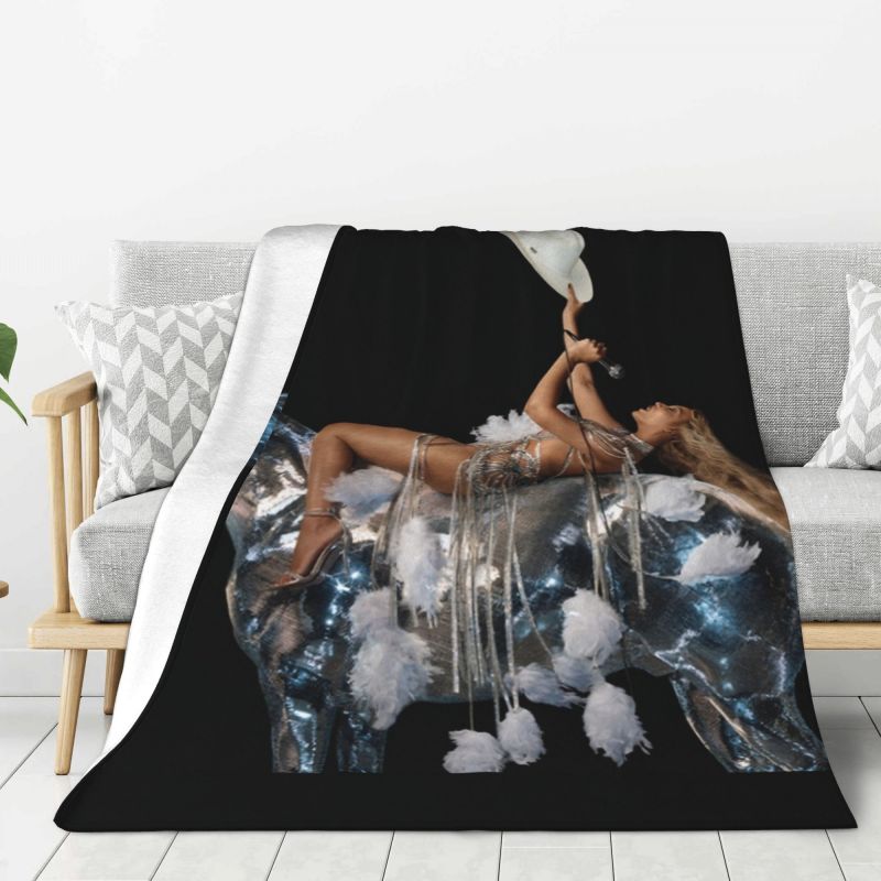 Benutzerdefinierte Beyonce Renaissance Tour Konzert Film Decken Warme Flanell Überwurfdecke für Schlafzimmer Büro Tagesdecken
