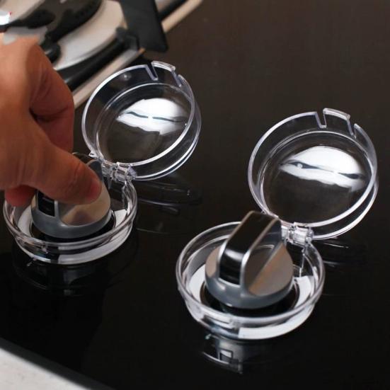 5/10Pcs Gas Stove Knob Cover Dustproof Baby Proof Kitchen Microwave Oven Switch Knob Lock Guard Child Safety Protection Oven Knob Protector