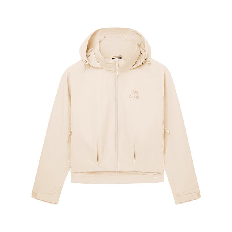Camel Women s Hooded Windproof Casual Jacket 2XL