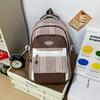 Schoolbag New Large Capacity Striped Junior High School Student School Bag Gaoyan Lightweight Casual Girls Backpack Outdoor Travel Backpack