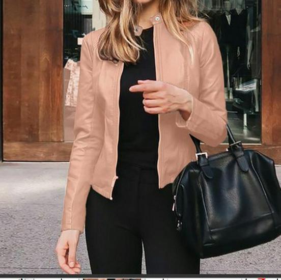 2025 Hot Seller: Stylish European & American Autumn/Winter Leather Jacket Suit for Women