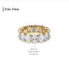 Tani by Minetani Oval Cut Eternity Ring Silver   Ms4r004q