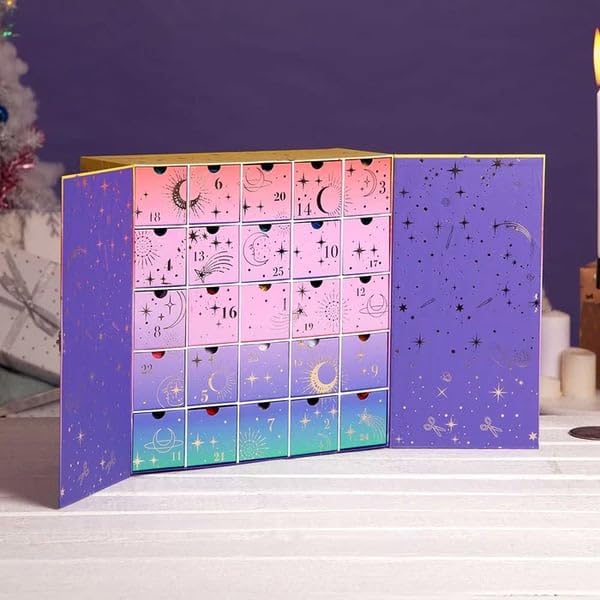 Crochet Society Advent Calendar 2025 25 Days Yarn & Crochet Pattern Countdown Box, DIY Craft Christmas Calendar Includes Yarn, Crochet Gifts &