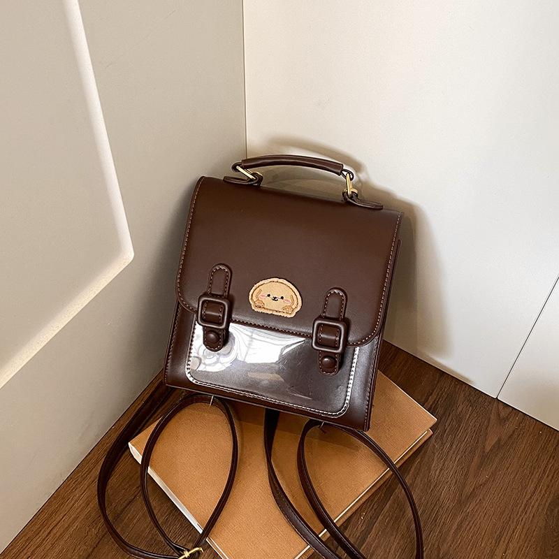 

Маленькая сумка в стиле колледжа, женская, весенне-летняя новинка, ретро, для通勤, сумка-мессенджер, модный классный рюкзак