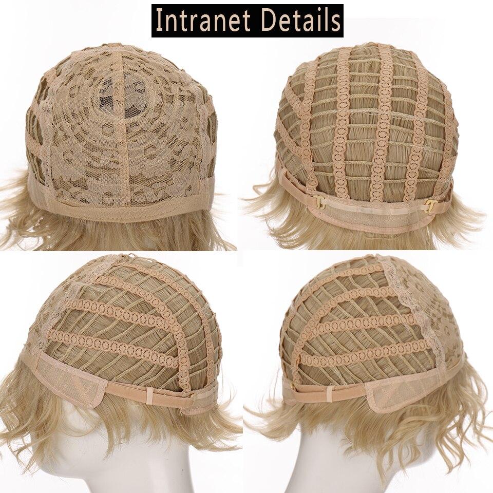 LUPU Synthetic Short Hair Men's Curly Wig With Bangs Cosplay Boys Wigs For Daily Party Black Pink Anime High Temperature Hair