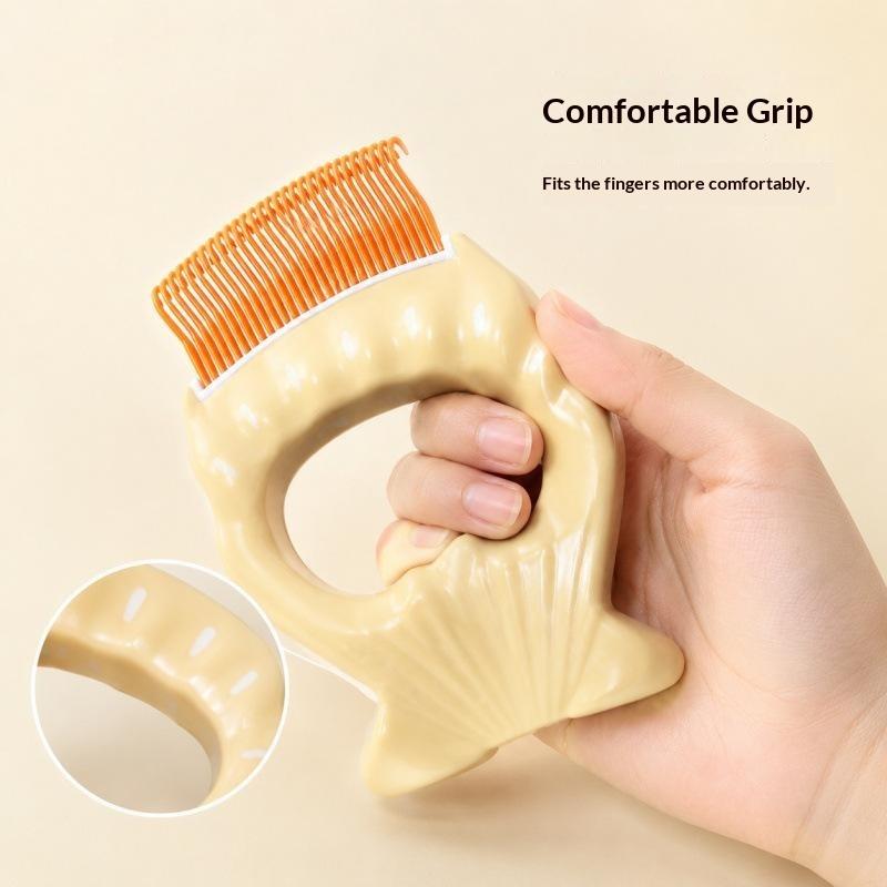 Portable Abs Pet Comb Gentle Ergonomic Handle Deshedding Brush Grooming Tool For Home Cat Cleaning Supplies
