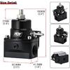 Adjustable Fuel Pressure Regulator Kit 3-70PSI With AN8 Feed Port And AN6 Return Port (Black)