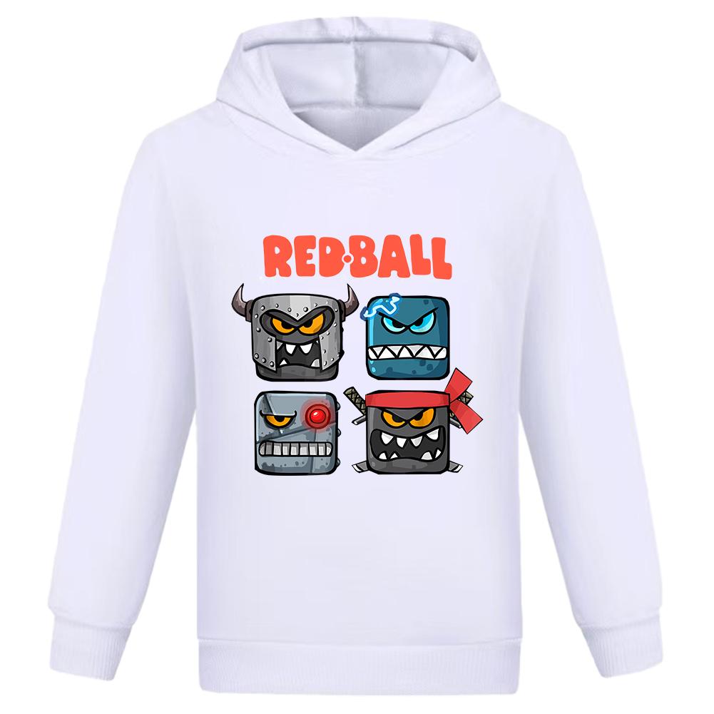 Hot Sale Kids Sweatshirts Red Ball 4 Print Cartoon Children Hoodies Fashion Baby Pullover Casual Outwear Tops Girls Boys Clothes