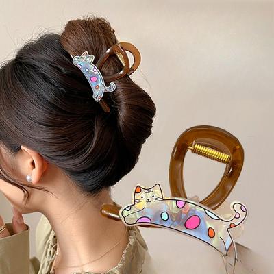 Cartoon Kralle Katze Haaraccessoire Süß und Vielseitig AB Seite Haarspange Haiklammer Am Hinterkopf