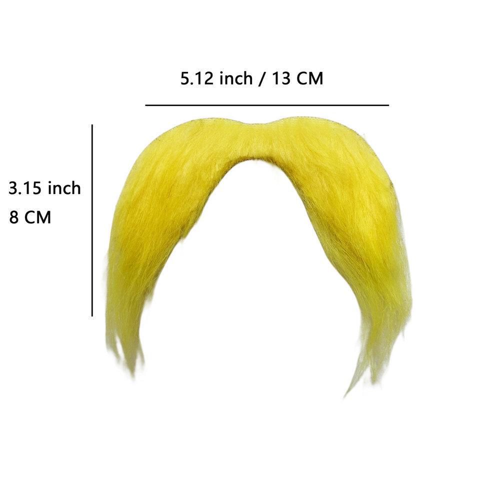 Yellow Brown Moustache & Beard Costume Props for Festivals and Masquerades