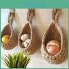 Teardrop Jute Hanging Eco Basket Hanging Wall Vegetable Fruit Baskets