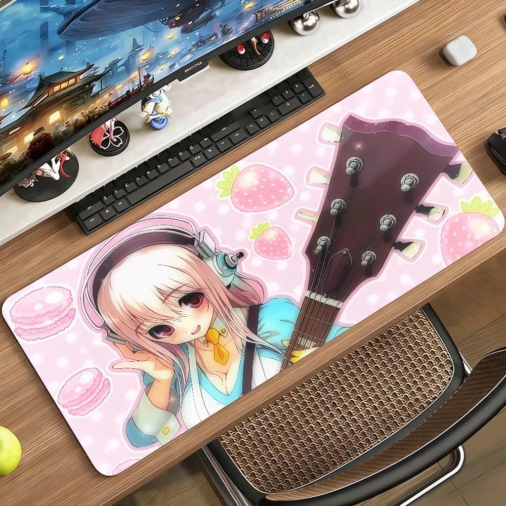 Singer Super S-Sonico-S Mouse Pad Non-slip Rubber Gamer Balance Computer Mat Decoracion Deskmat Laptop Office Large
