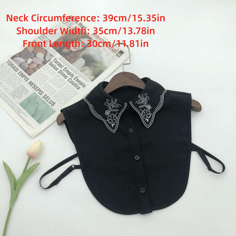 Classic Solid Color False Collar Chiffon Removable Lapel Shirt Fake Collar Detachable Women Neck Collars Clothes Accessory