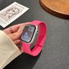 Compatible with Apple Watch Bands Series 1-11/Ultra 1-3/SE3 Lychee Pattern Soft Magnetic Silicone Strap.