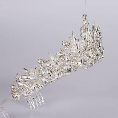 Crown Tiara High-End Alloy Rhinestone Premium Bridal Princess Crown Shiny Tiara
