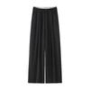 Women's Autumn 2025 High-Waist Wide-Leg Pants - White, Draped, Loose-Fit, Lightweight Yamamoto Style