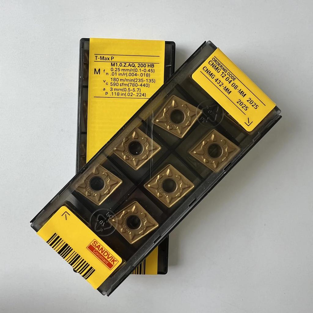 Original Sandvik / CNMG120408-MM 2025 /  CNC Lathe Carbide Blade 10 Pcs