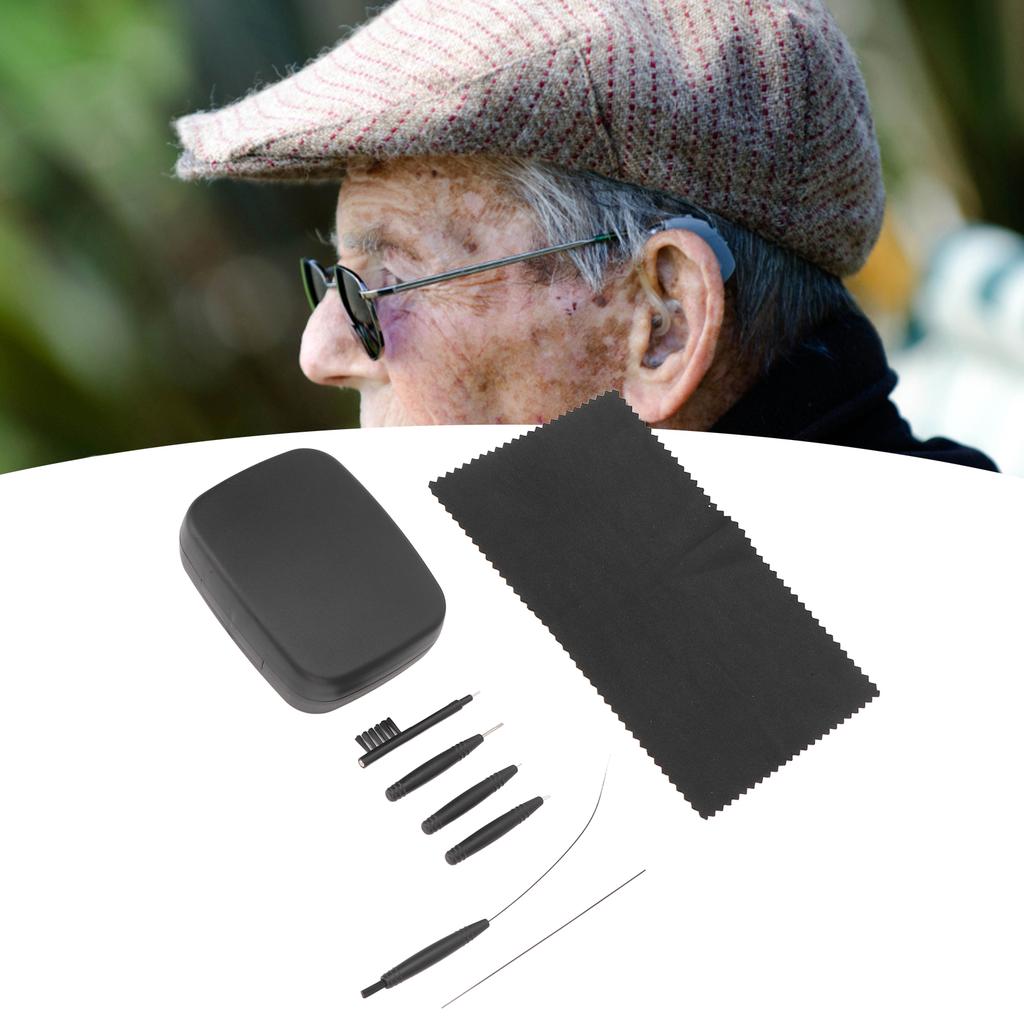 8pcs Hring Amplifier Clning Tools rwax Removal Lightweight Complete Professional Brush Set