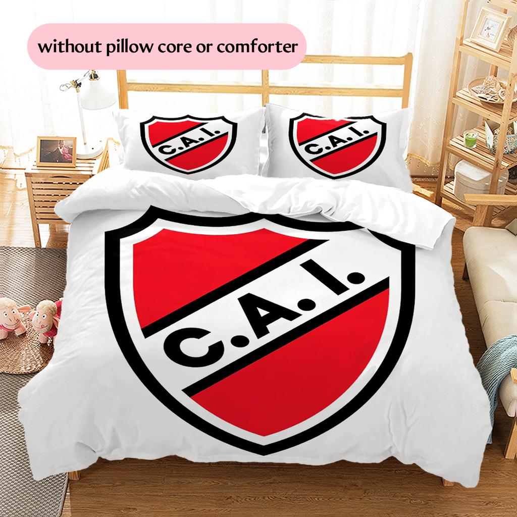 Club Atletico Independiente Pattern Bedding Home Decoration Birthday Gift (1 * Duvet Cover + 2 * Pillowcase, Without Core)