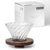 GONIN SAMA Coffee Dripper Stainless Steel Filter Paper Filter Coffee Mill with Transparent Black Drip Filter Cup