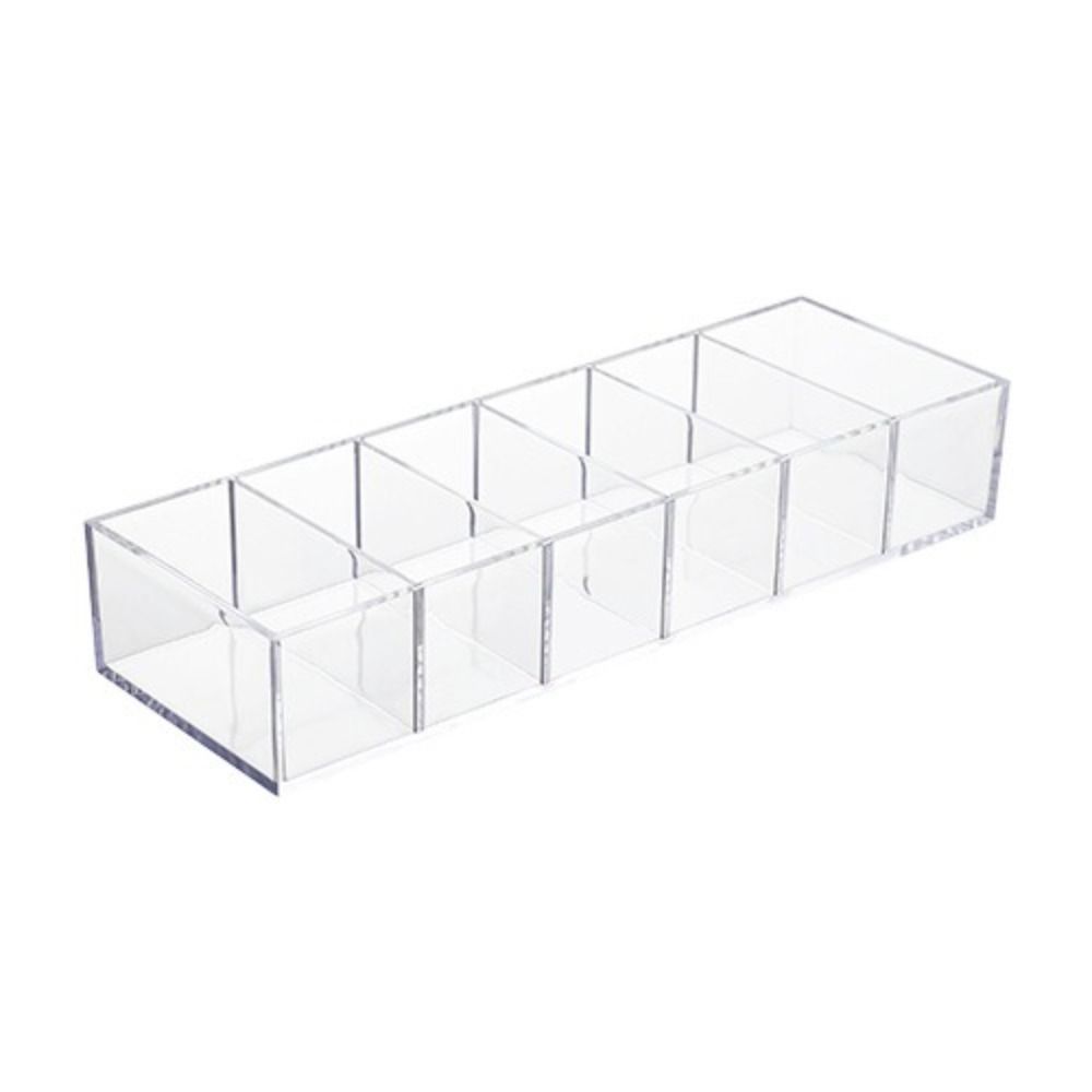 Transparent Makeup Display Stand 6/8-Slot Design Clear Cosmetics Storage Organizer Compartment Compact Storage Makeup Holder