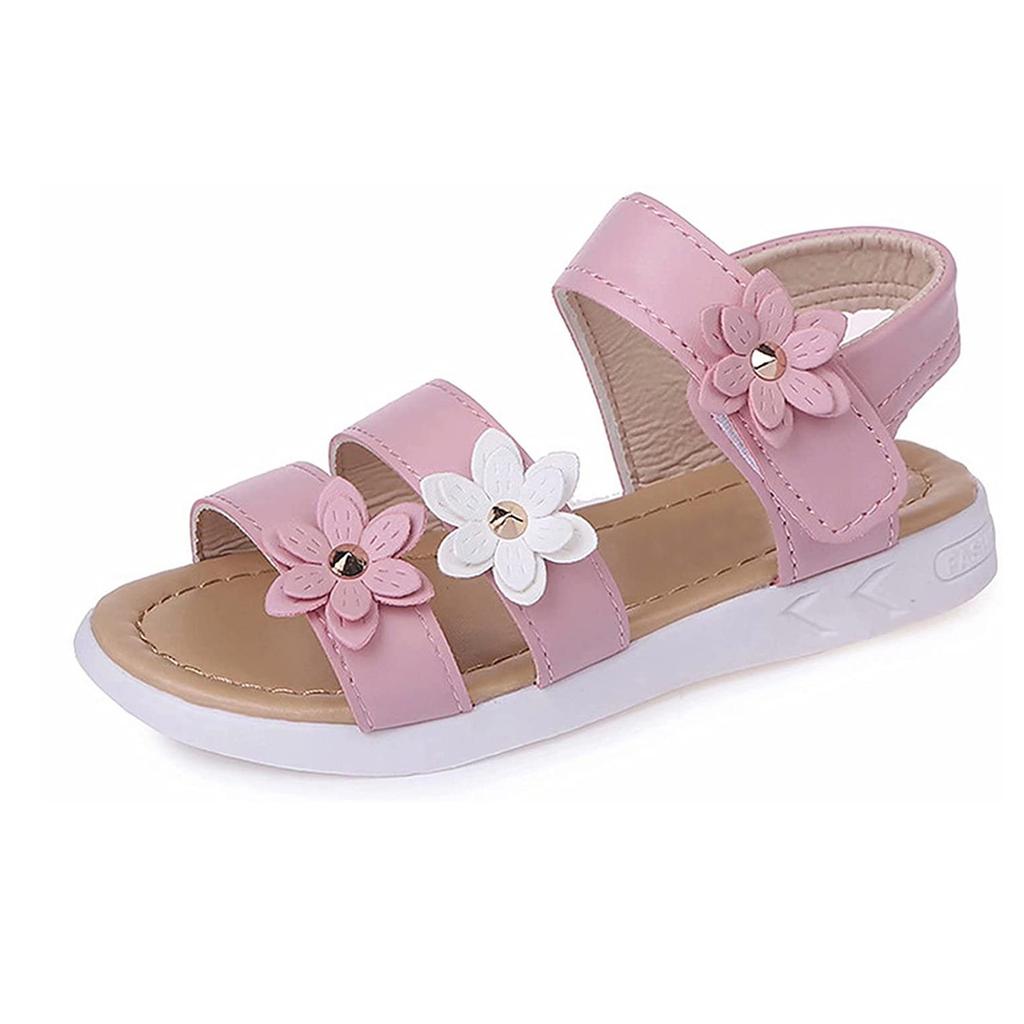 Summer Girls' Sandals Korean Toddler Tan Sandals Edition Little Girls' Pearl Shoes For Shower Open Toe Princess Shoes Sandals