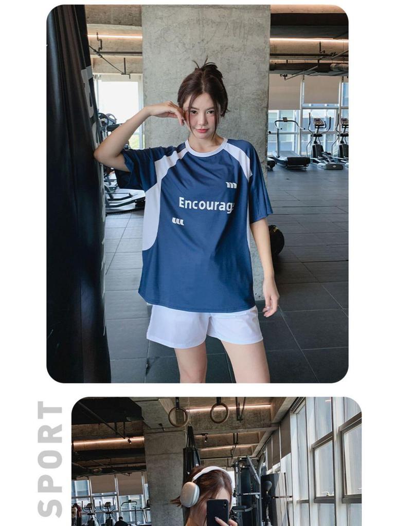 Plus Size Long Sleeve Yoga Set - Loose, Hip-Covering, Quick-Dry for Spring & Autumn