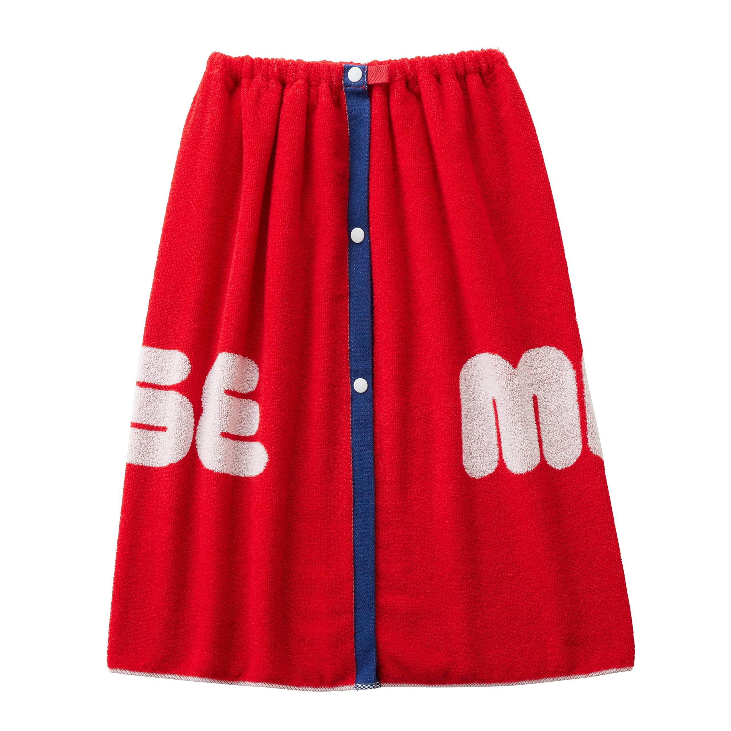 

MIKI HOUSE Beach Towel with Wrap Pool Bath Made in For Red Snaps, Towel, Towel, Towel, 60x120cm, Logo, 100% Cotton, Japan, Boys, Girls, Babies, Kids,