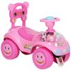 Foot To Floor Oddler Ride On Toy W/ Music, Light, Horn, Under Seat Storage, Anti-Over-Backwards Device, Pink