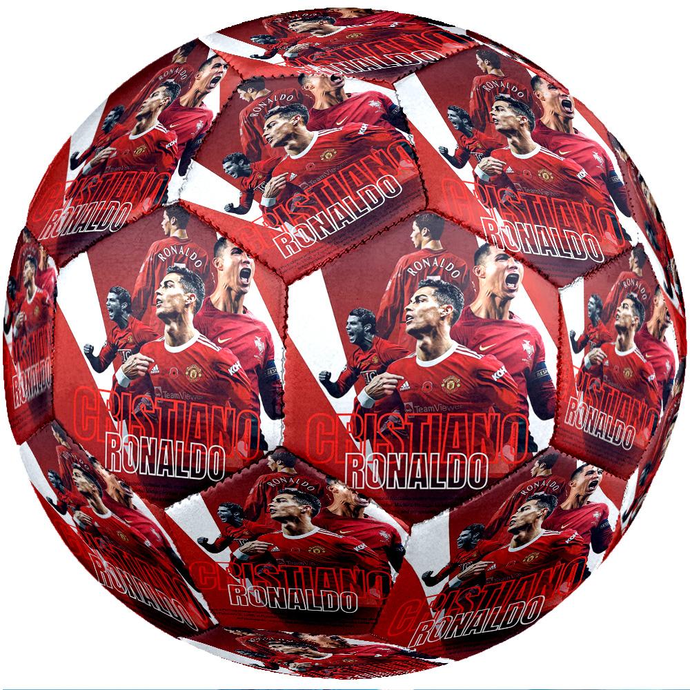 Cristiano Ronaldo Theme Soccer Ball Size 5 Soccer Ball Soft Touch Professional Training Football for Outdoor Sports
