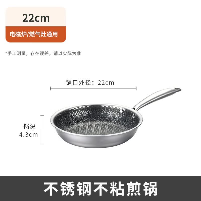 Wutuo 22cm Non-Stick Honeycomb Frying Pan