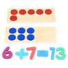 Ten Frames Board Counting Peg Multi Functional Wooden Addition Subtraction Math Peg for Home School