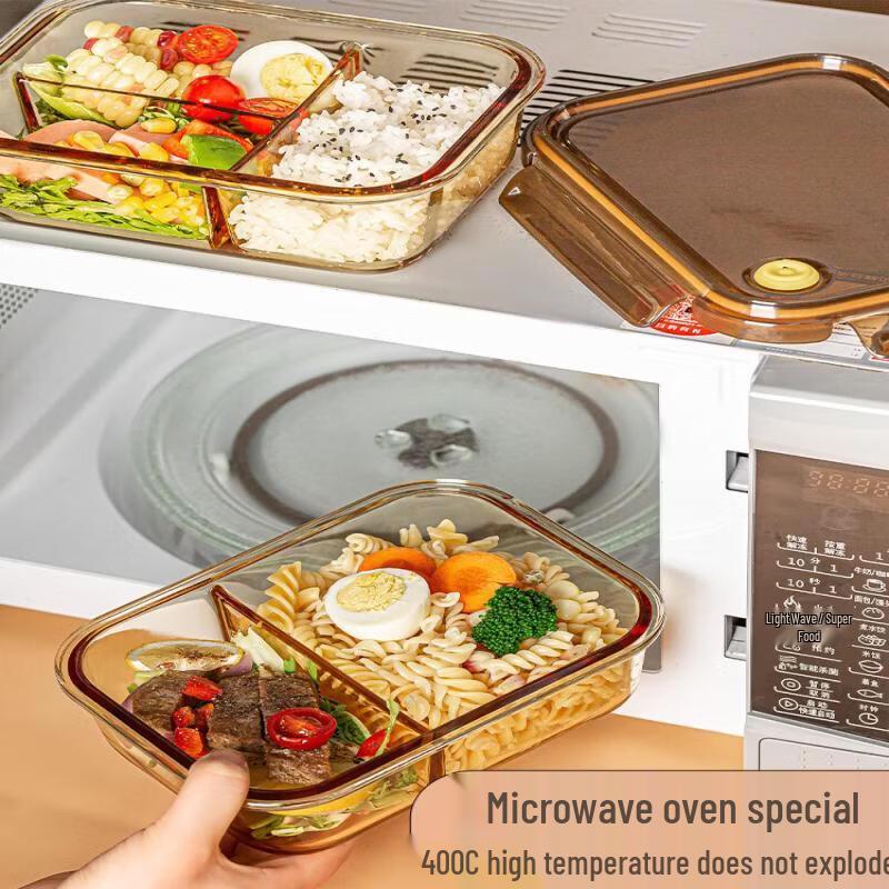 Microwave-Safe Glass Food Storage Container with Lid