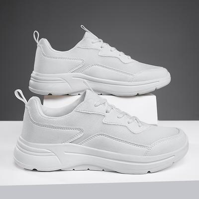 New Solid Color Minimalist Men Sports Shoes Autumn Elastic Ultra Light Running Shoes Wear Resistant Travel Outdoor Walking Shoes