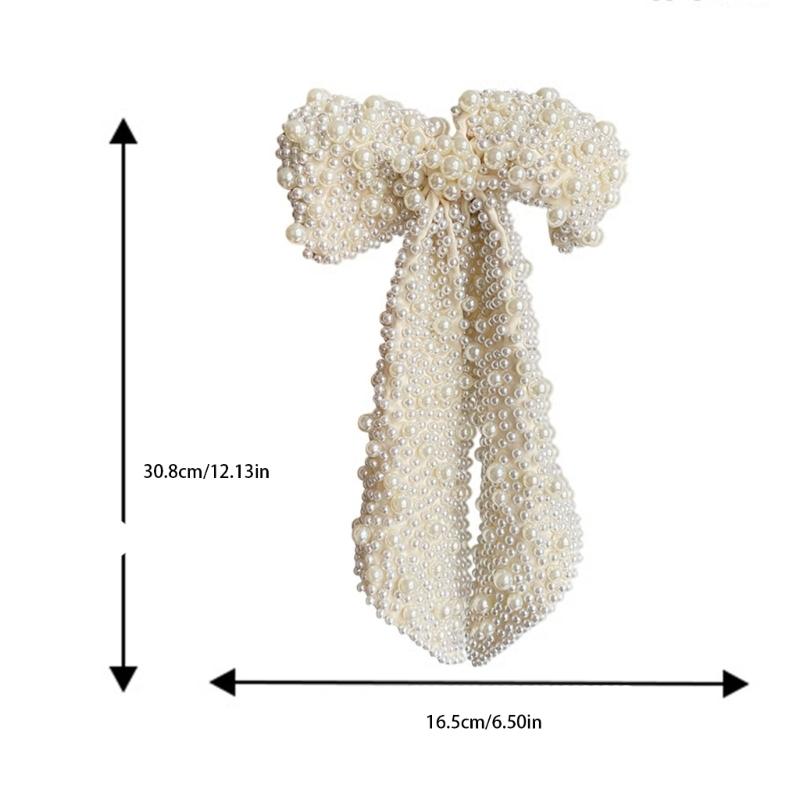 Stylish Butterfly Bows Pearls Hair Clip For Women Girl Wedding Party And Everyday Wear Bride Hair Styling Accessories